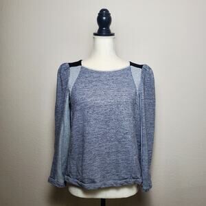 Maje Cecilia Contrast Trim Sweatshirt Medium